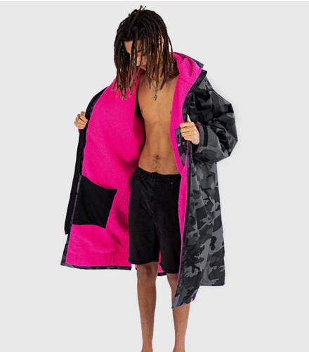 Akida robe black camo pink - akida,